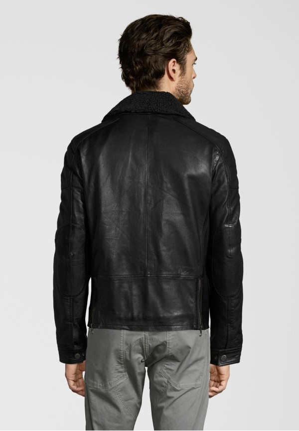 Geaca de Piele Naturala Barbati Gipsy Neagra Owen W18 LAHUV W – IMBRACAMINTE — fotografia 2