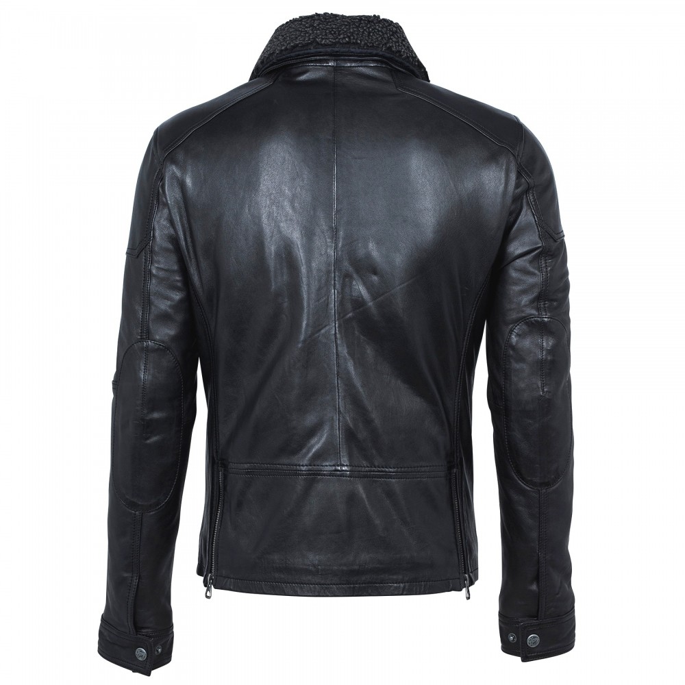 Geaca de Piele Naturala Barbati Gipsy Neagra Owen W18 LAHUV W Geaca de Piele Naturala Barbati Gipsy Neagra Owen W18 LAHUV W - readytowear.ro
