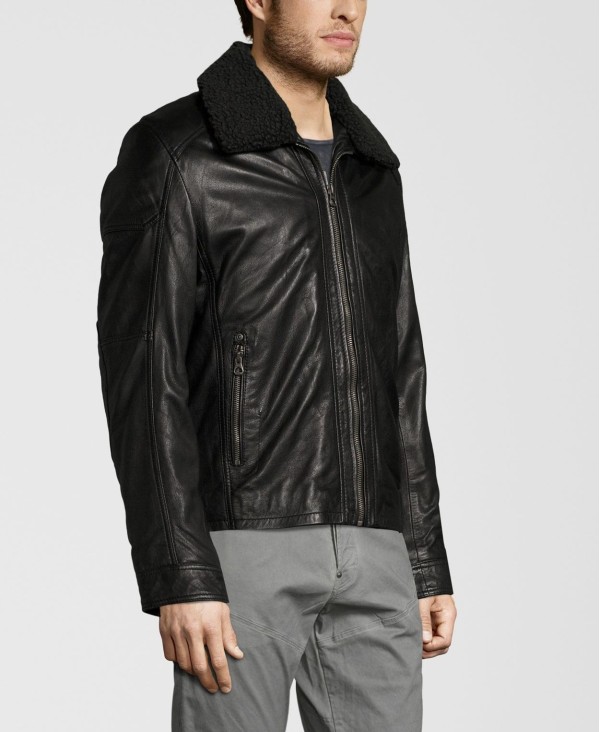 Geaca de Piele Naturala Barbati Gipsy Neagra Owen W18 LAHUV W – Black Friday — fotografia 4