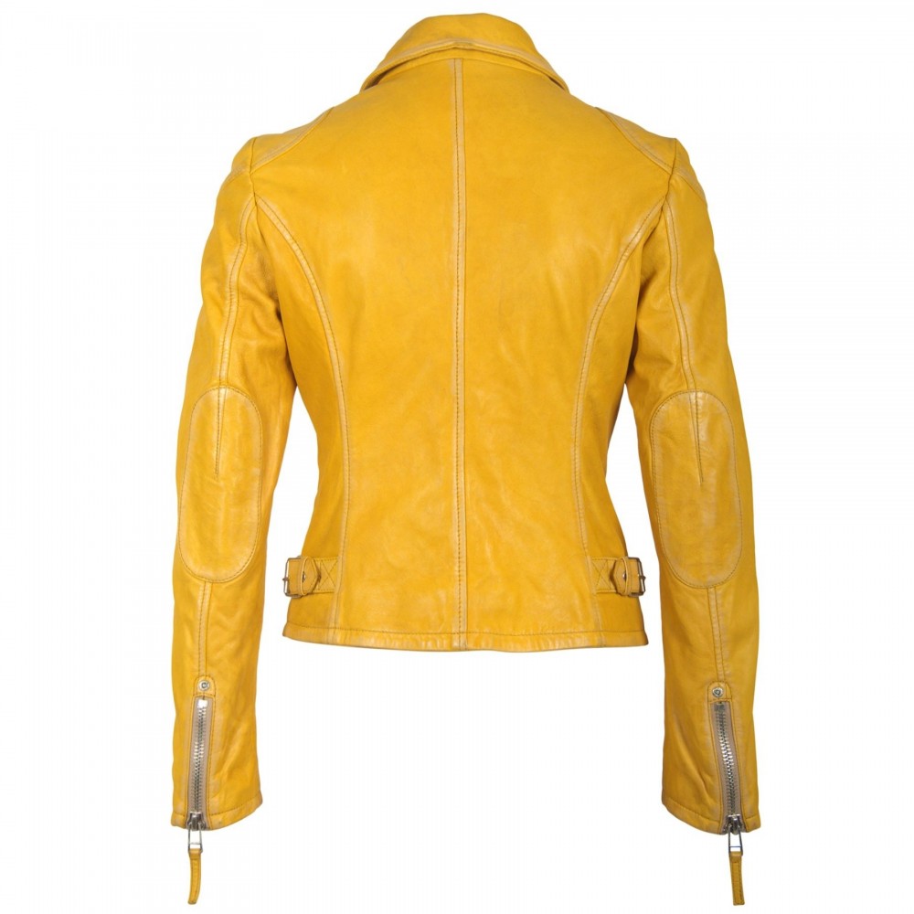 Geaca de Piele Naturala Dama Gipsy Galbena PGG LABAGV Geaca de Piele Naturala Dama Gipsy Galbena PGG LABAGV - readytowear.ro