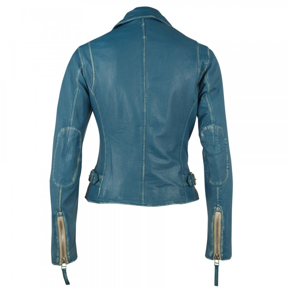 Geaca de Piele Naturala Dama Gipsy Albastra PGG LULV Geaca de Piele Naturala Dama Gipsy Albastra PGG LULV - readytowear.ro