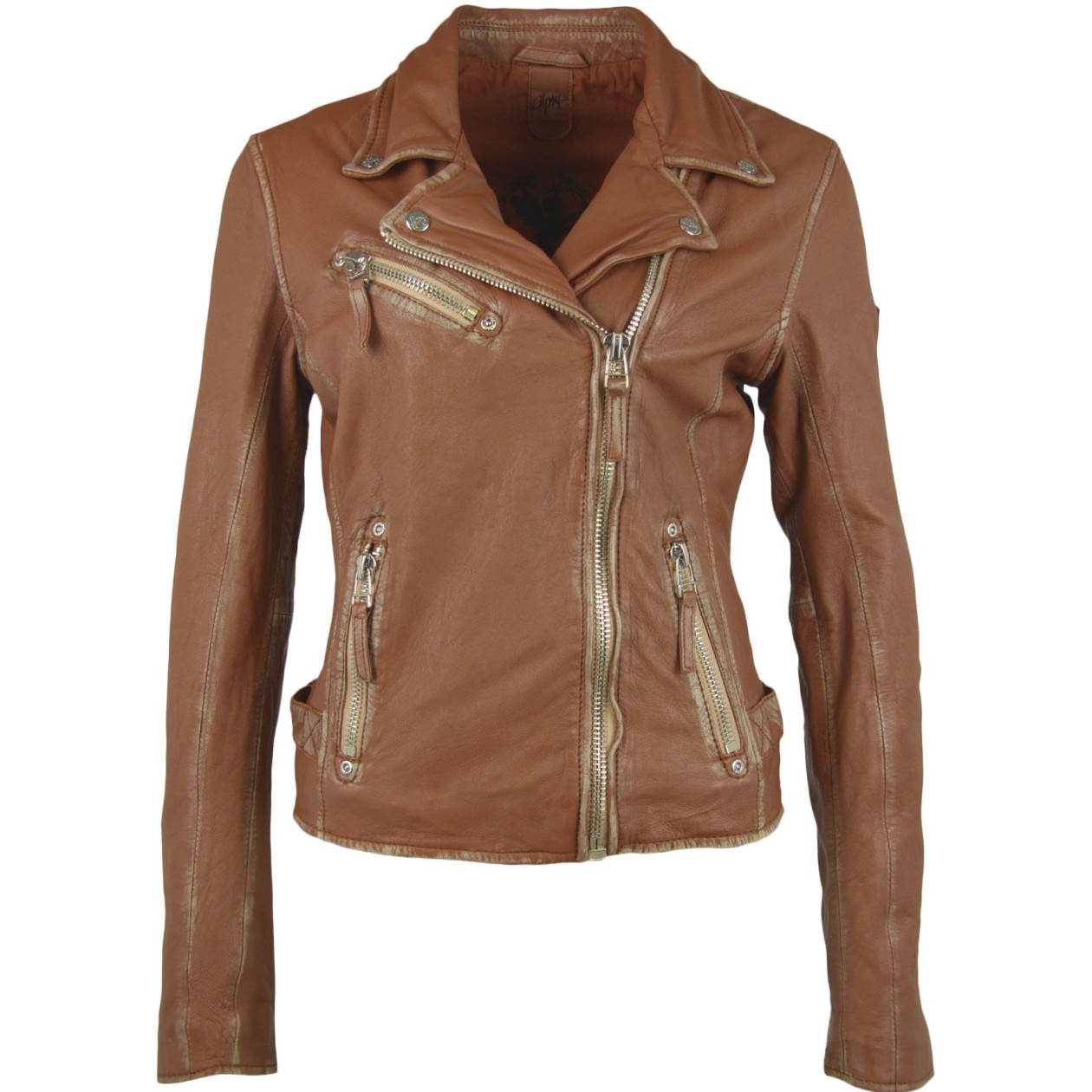 Geaca de Piele Naturala Dama Gipsy Coniac PGG LULV – IMBRACAMINTE