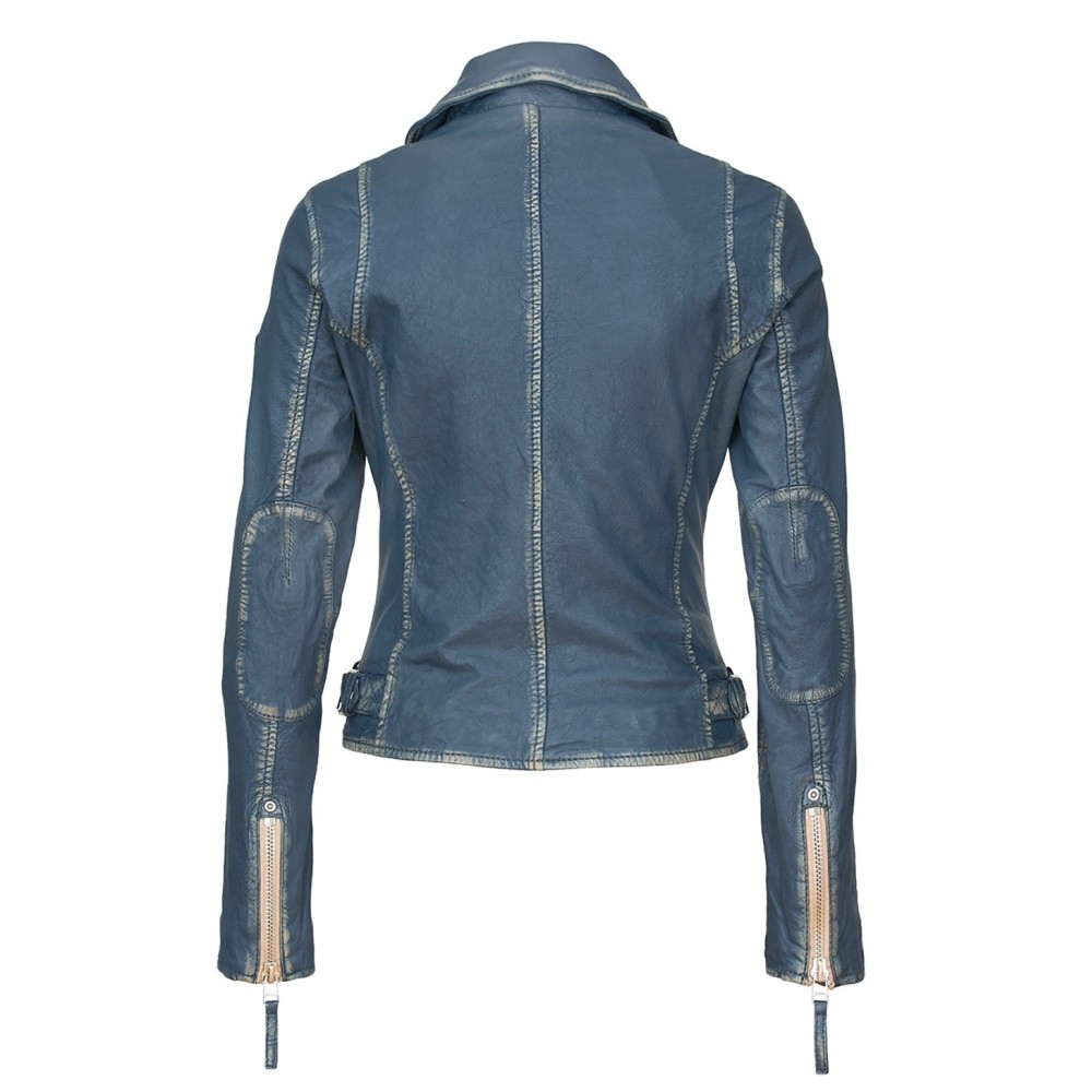 Geaca de Piele Dama Gipsy Albastru-Denim PGG LULV geci de piele - readytowear.ro