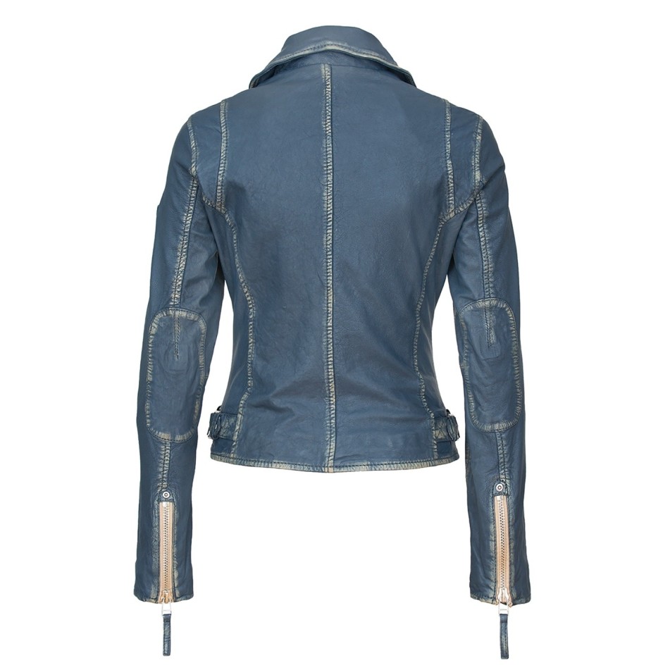 Geaca de Piele Dama Gipsy Albastru-Denim PGG LULV – IMBRACAMINTE