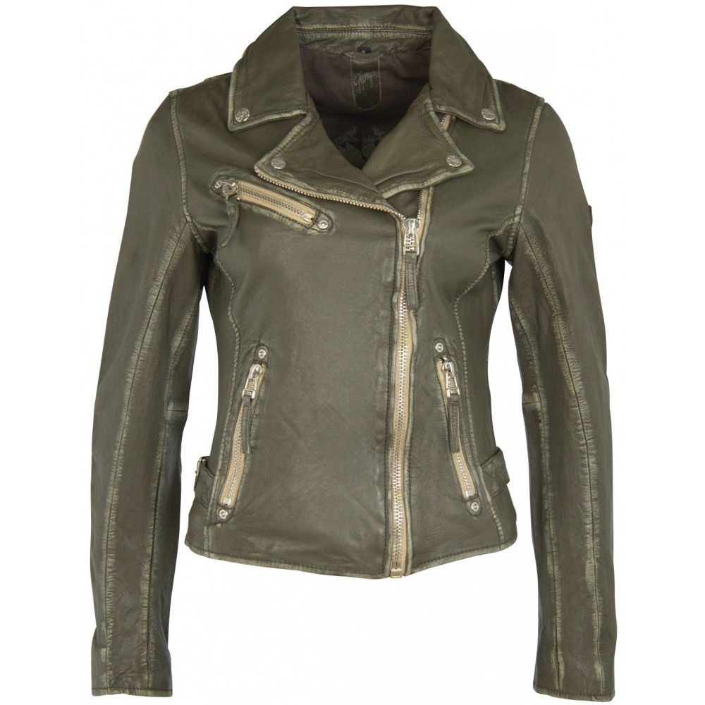 Geaca de Piele Naturala Dama Gipsy Olive PGG LULV Geaca de Piele Naturala Dama Gipsy Olive PGG LULV - readytowear.ro