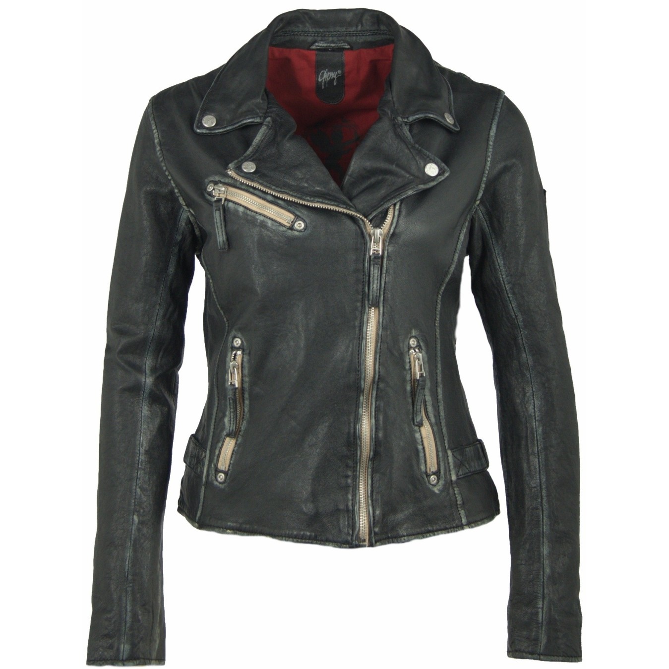 Geaca de Piele Naturala Dama Gipsy Neagra PGG S16 LULV – IMBRACAMINTE