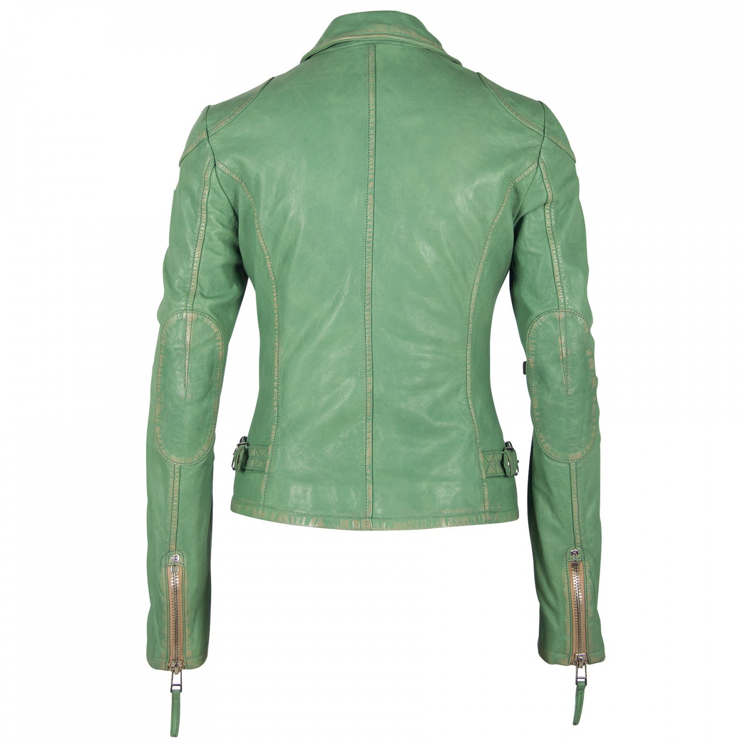 Geaca de Piele Naturala Dama Gipsy Verde Aprins PGG S20 LABAGV – IMBRACAMINTE