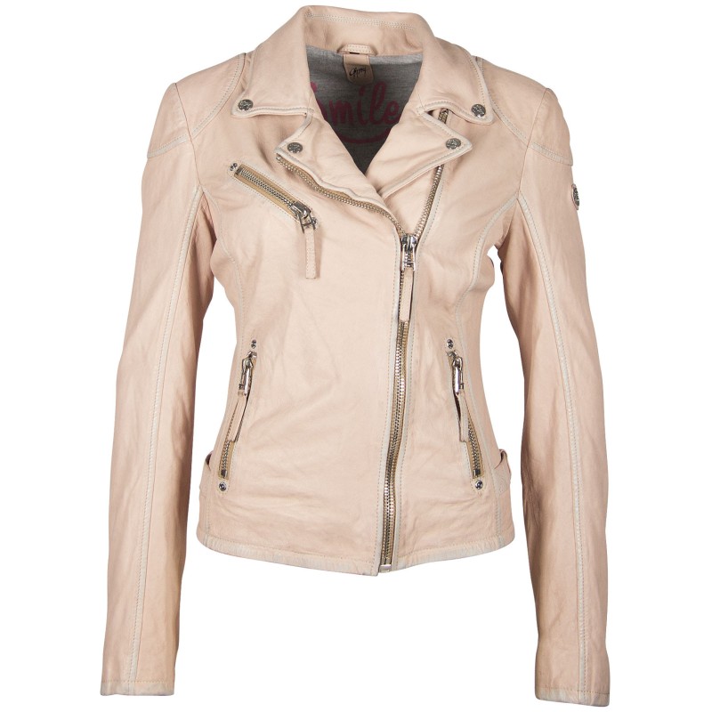 Geaca de Piele Naturala Dama Gipsy Roz Pal PGG S20 LABAGV – IMBRACAMINTE