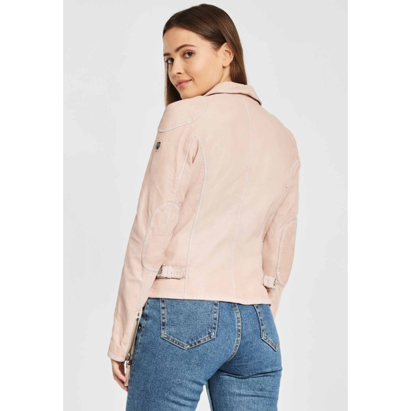 Geaca de Piele Naturala Dama Gipsy Roz Pal PGG S20 LABAGV – IMBRACAMINTE