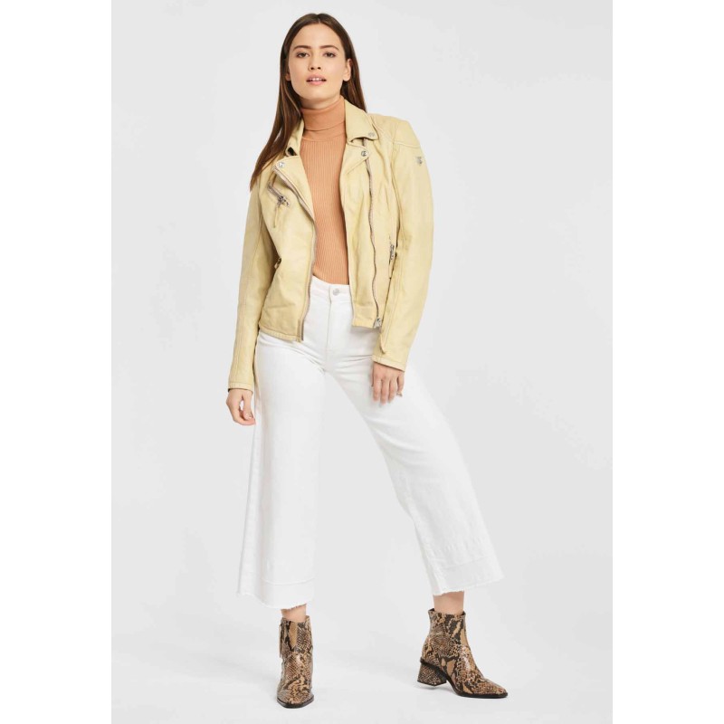 Geaca de Piele Naturala Dama Gipsy Galben Pal PGG S20 LABAGV – IMBRACAMINTE