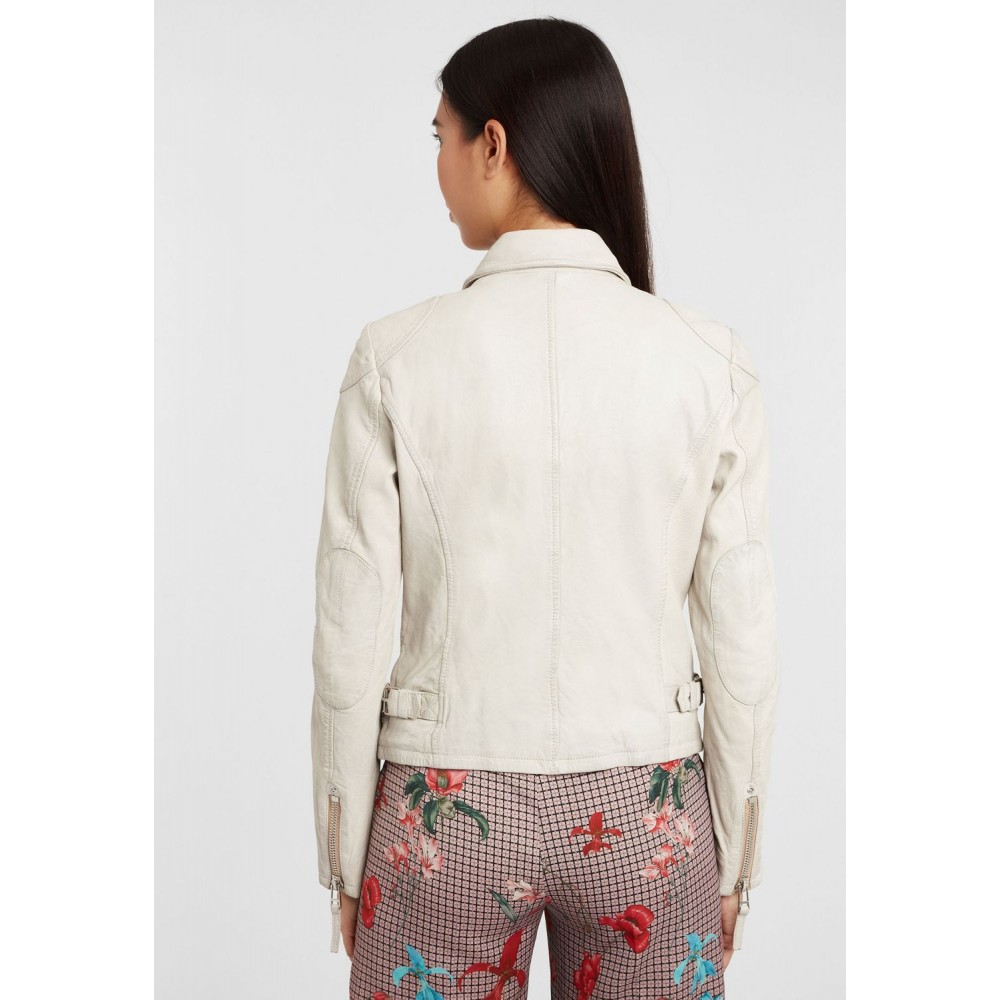 Geaca de Piele Dama Gipsy Alb Murdar PGG S21 LABAGV geci de piele - readytowear.ro