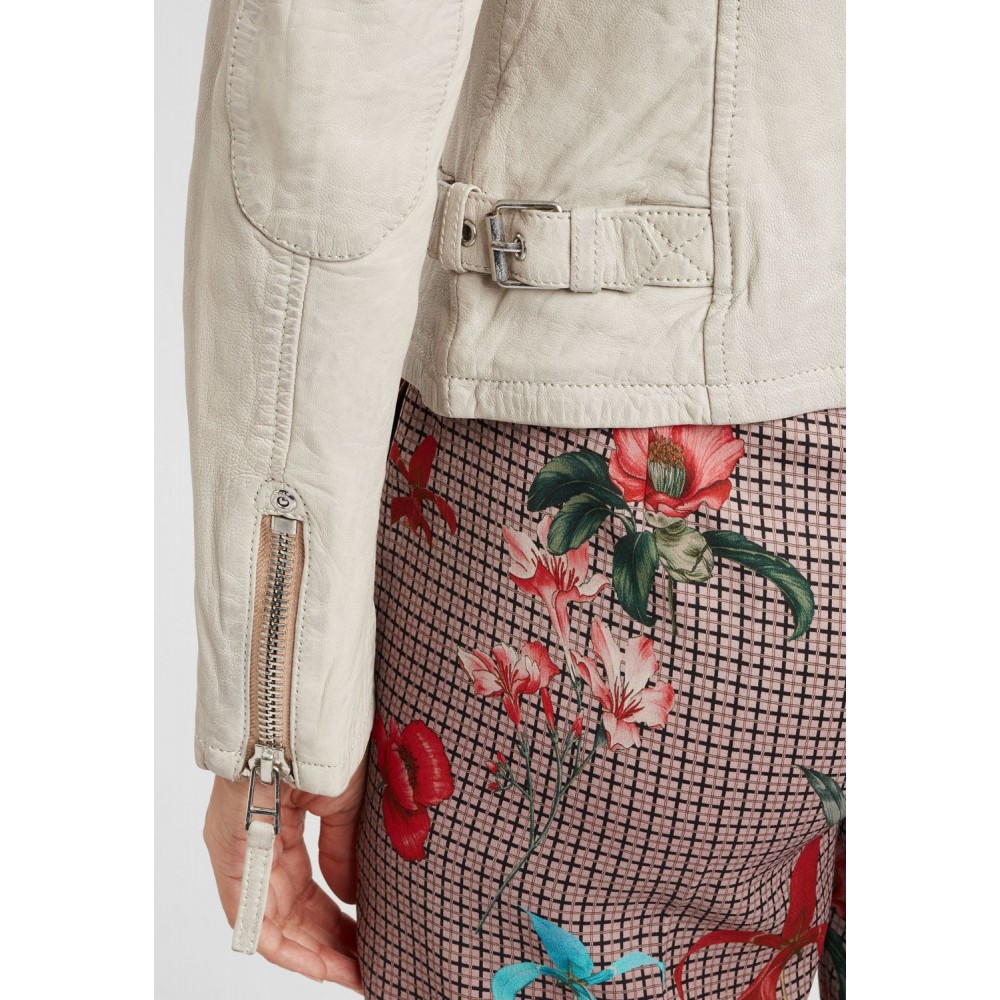 Geaca de Piele Dama Gipsy Alb Murdar PGG S21 LABAGV geci de piele - readytowear.ro