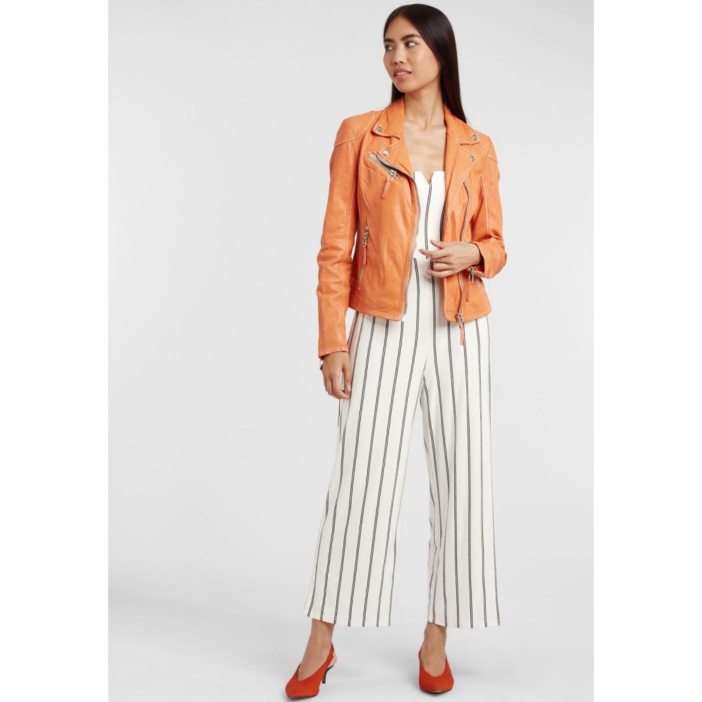 Geaca de Piele Dama Gipsy Portocalie PGG S21 LABAGV geci de piele - readytowear.ro