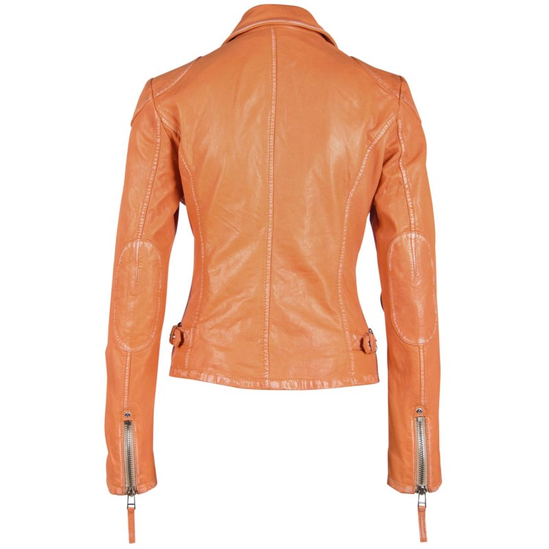 Geaca de Piele Dama Gipsy Portocalie PGG S21 LABAGV – IMBRACAMINTE