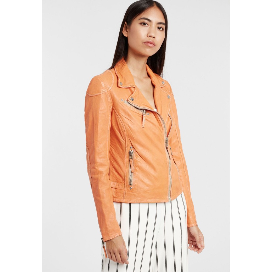 Geaca de Piele Dama Gipsy Portocalie PGG S21 LABAGV – IMBRACAMINTE