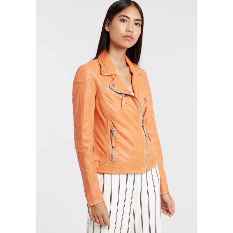 Geaca de Piele Dama Gipsy Portocalie PGG S21 LABAGV – IMBRACAMINTE