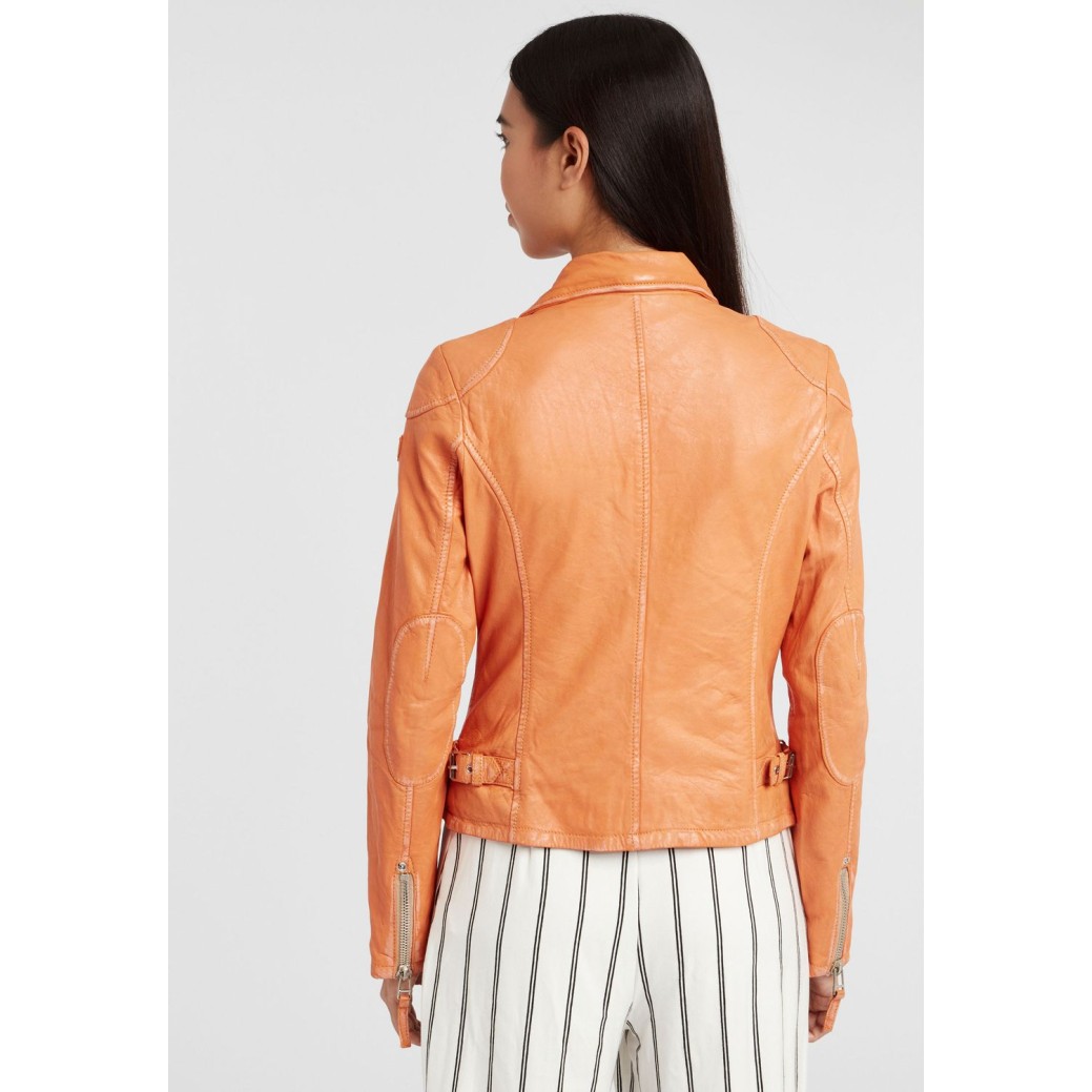 Geaca de Piele Dama Gipsy Portocalie PGG S21 LABAGV – IMBRACAMINTE