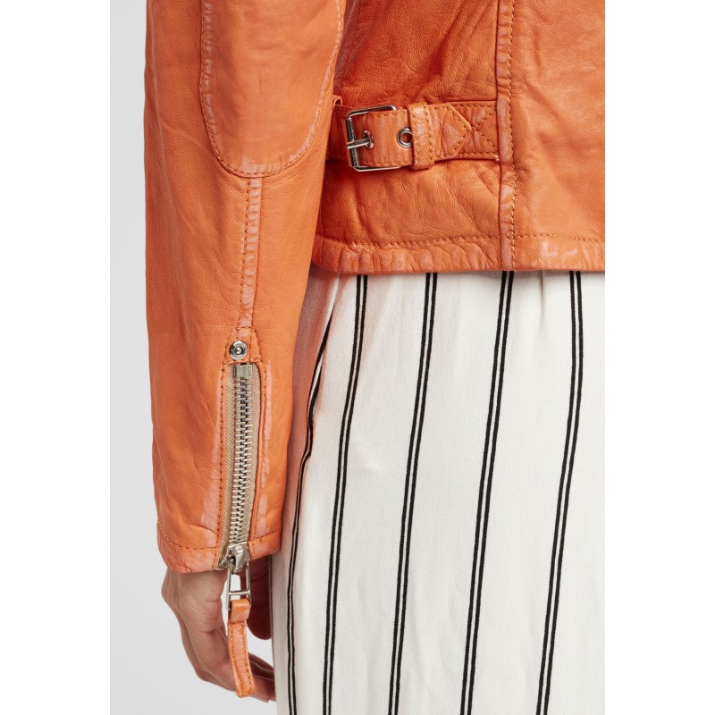 Geaca de Piele Dama Gipsy Portocalie PGG S21 LABAGV – IMBRACAMINTE