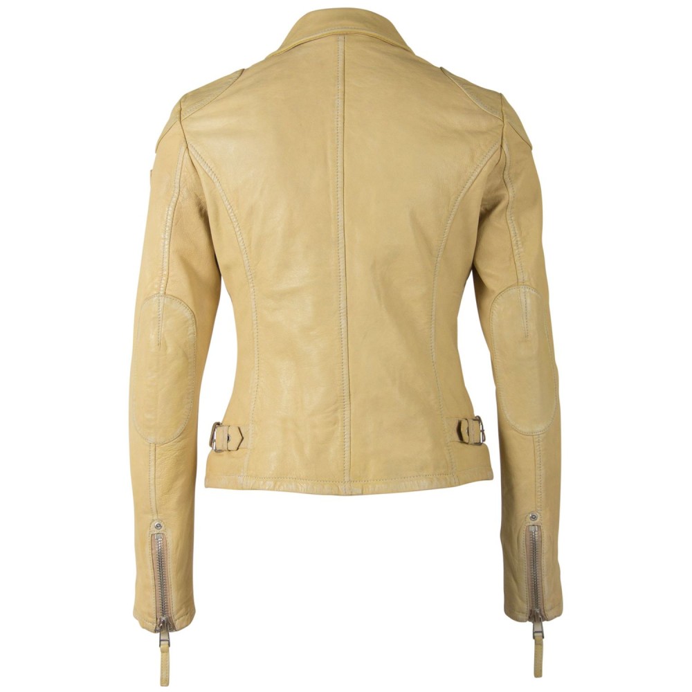Geaca de Piele Dama Gipsy Galben Pal PGG S21 LABAGV geci de piele - readytowear.ro