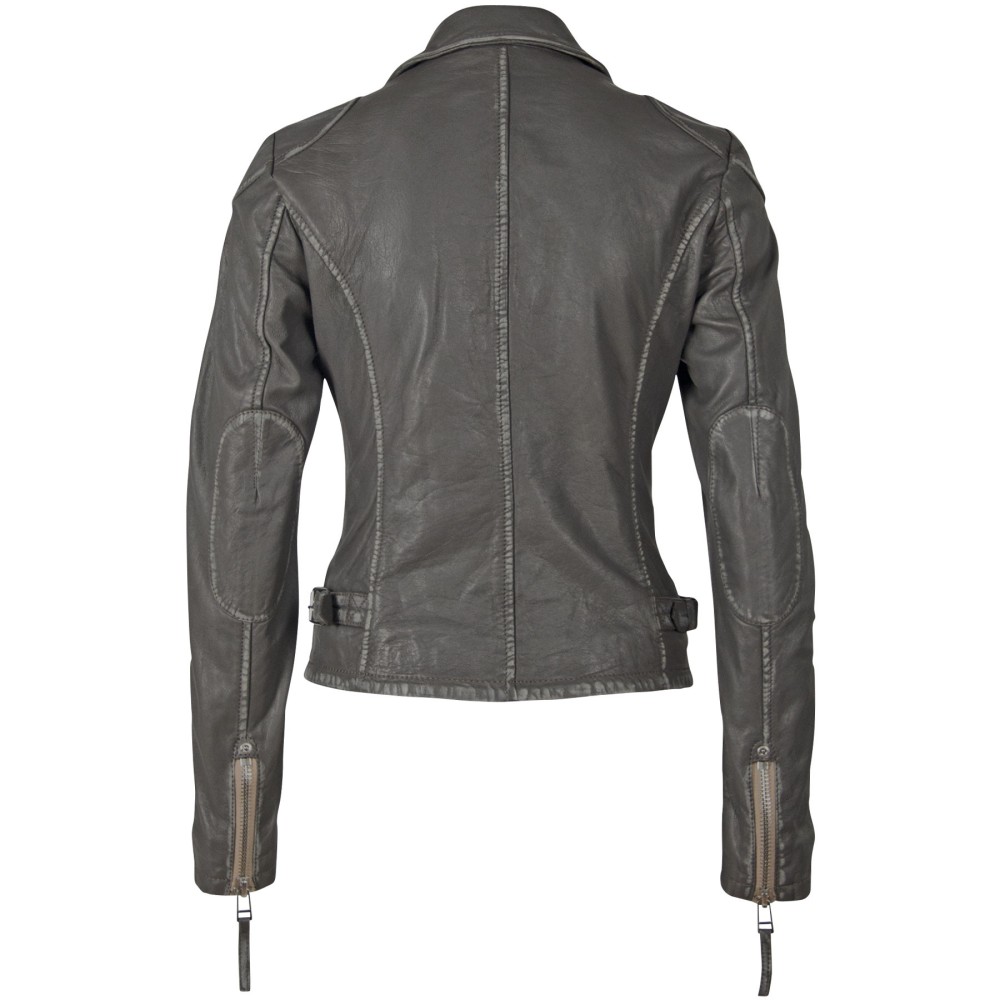 Geaca de Piele Dama Gipsy Gri Inchis PGG W20 LABAGV geci de piele - readytowear.ro