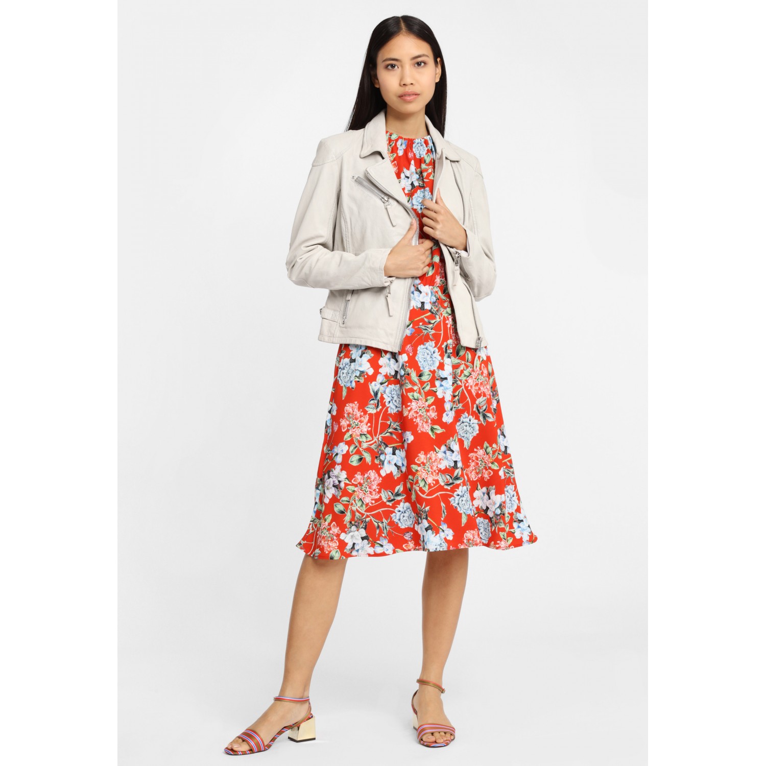 Geaca de Piele Dama Gipsy Alb Murdar PGG W20 LABAGV – IMBRACAMINTE