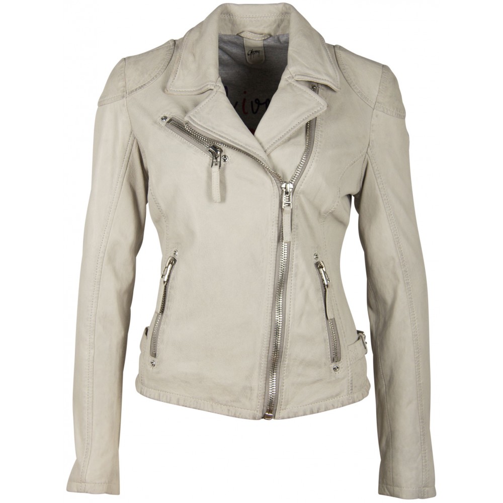 Geaca de Piele Dama Gipsy Alb Murdar PGG W20 LABAGV Geaca de Piele Dama Gipsy Alb Murdar PGG W20 LABAGV - readytowear