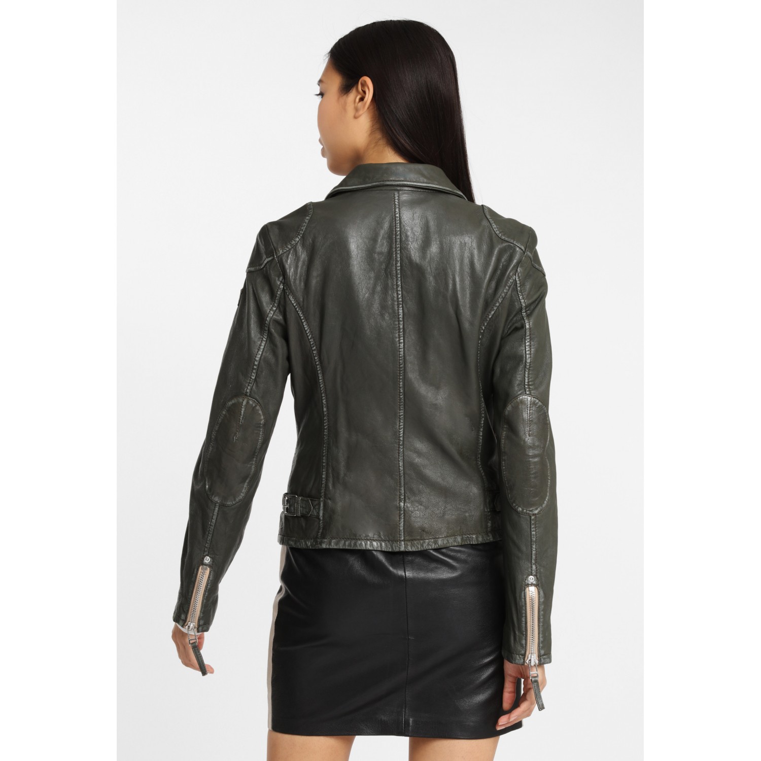 Geaca de Piele Naturala Dama Gipsy Olive PGG W20 LABAGV – IMBRACAMINTE