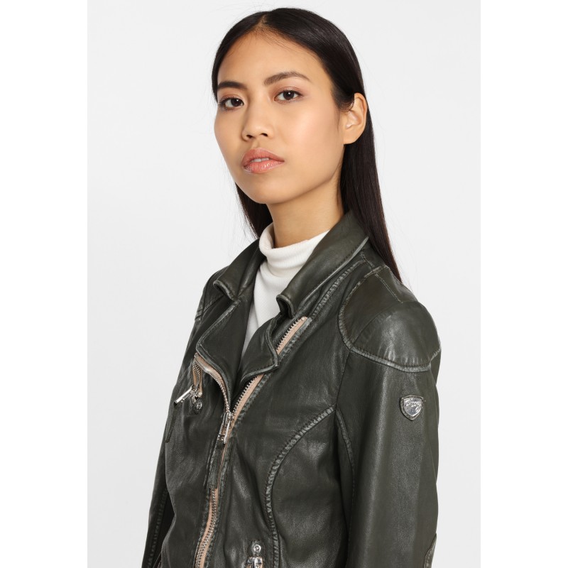 Geaca de Piele Naturala Dama Gipsy Olive PGG W20 LABAGV – IMBRACAMINTE