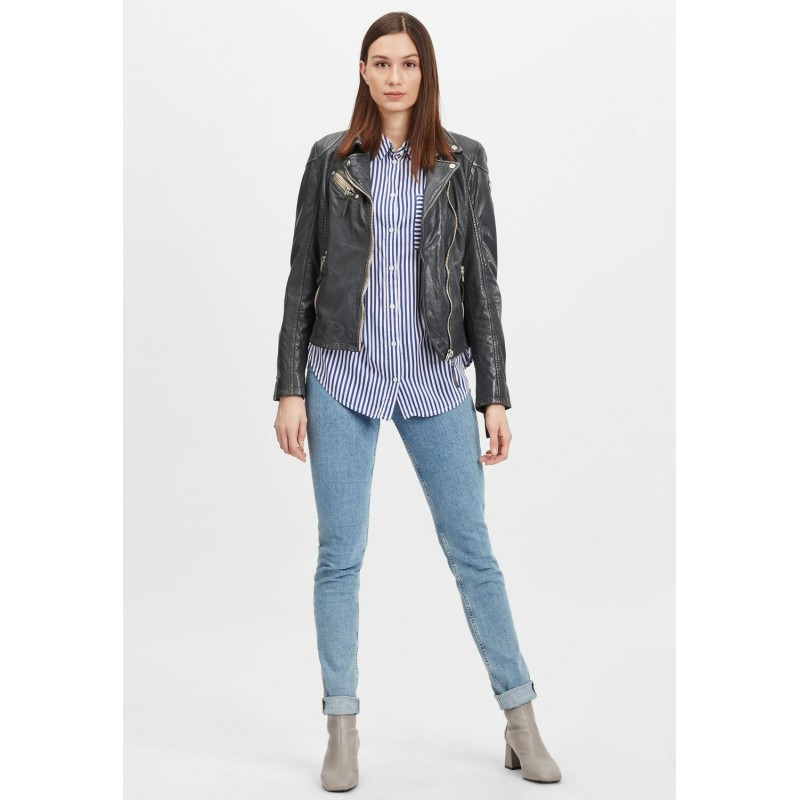 Geaca de Piele Dama Gipsy Bleumarin Inchis PGG W21 LABAGV – IMBRACAMINTE