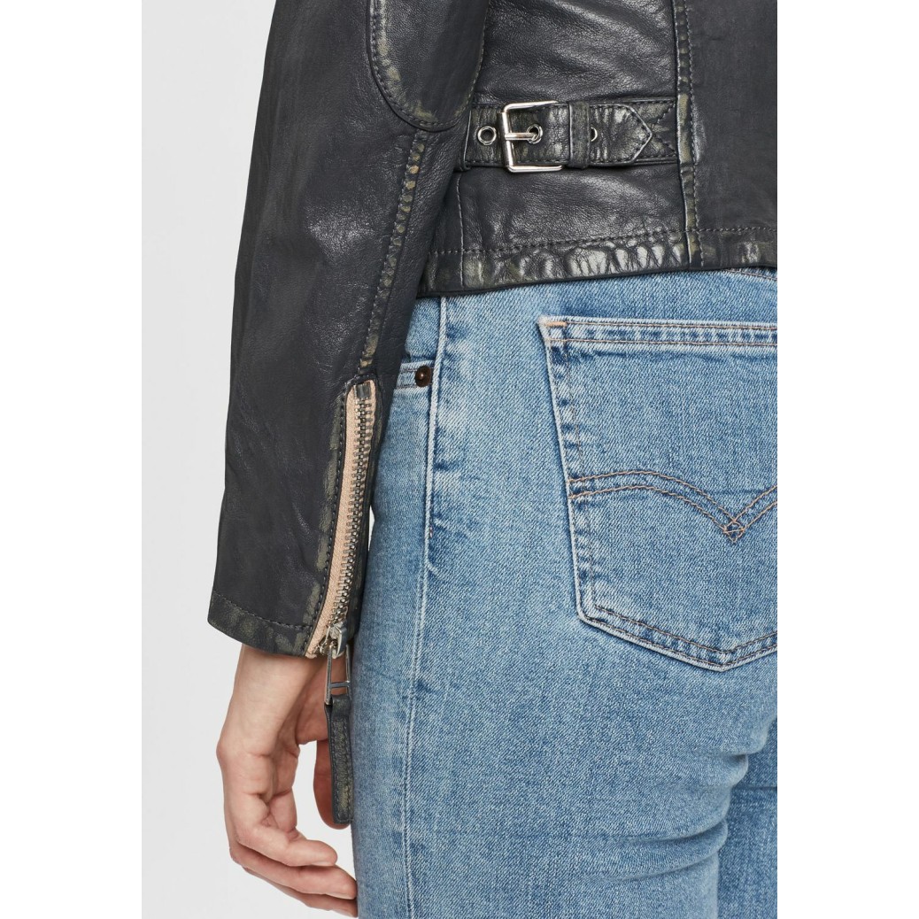 Geaca de Piele Naturala Dama Gipsy Bleumarin Inchis PGG W21 LABAGV – IMBRACAMINTE