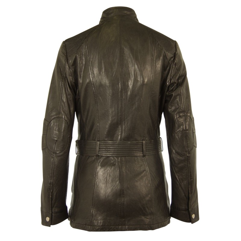 Geaca Lunga de Piele Naturala Dama Gipsy Neagra Pattie NSLONTV – IMBRACAMINTE