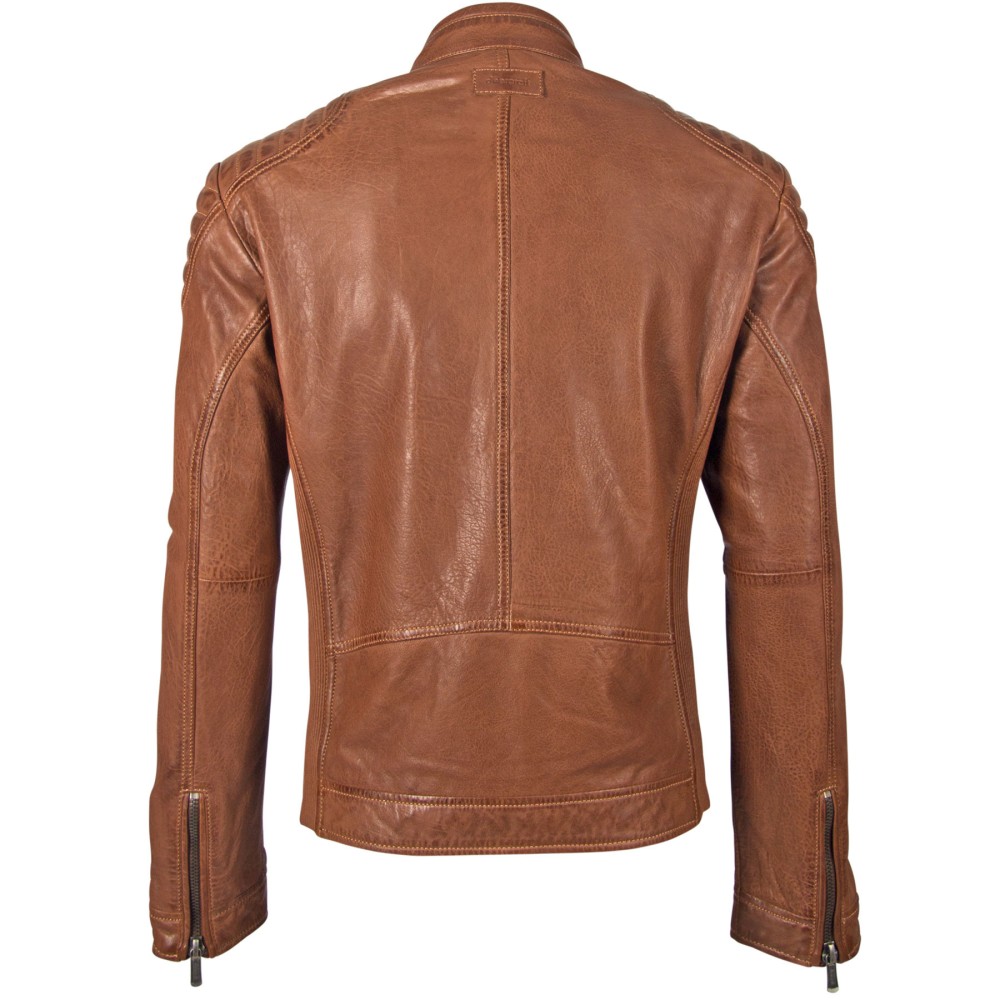 Geaca de Piele Barbati Deercraft Maro Inchis Pier NSLONTV geci de piele - readytowear.ro