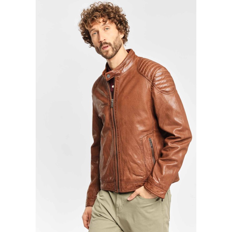 Geaca de Piele Barbati Deercraft Maro Inchis Pier NSLONTV – IMBRACAMINTE