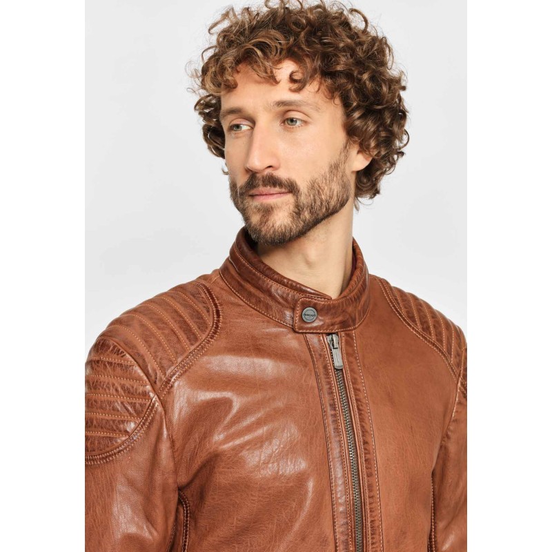 Geaca de Piele Barbati Deercraft Maro Inchis Pier NSLONTV – IMBRACAMINTE