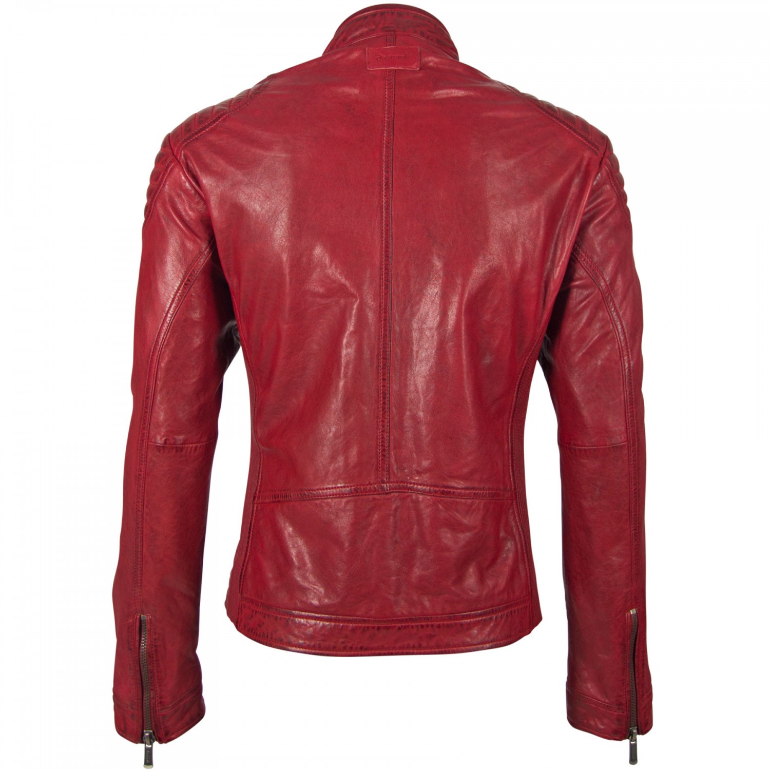 Geaca de Piele Naturala Barbati Gipsy Rosu Inchis Pier NSLONTV – IMBRACAMINTE