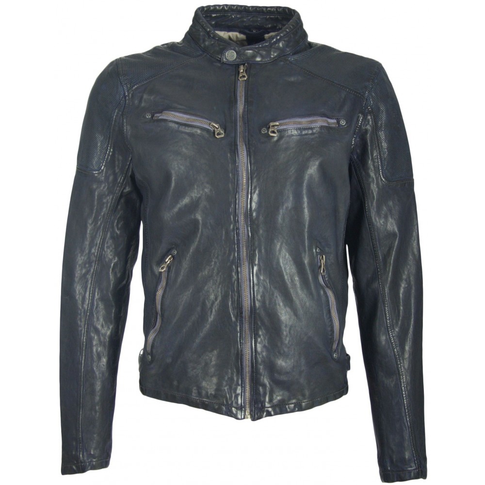 Geaca de Piele Naturala Barbati Gipsy Bleumarin Raik LAROV Geaca de Piele Naturala Barbati Gipsy Bleumarin Raik LAROV - readytowear.ro