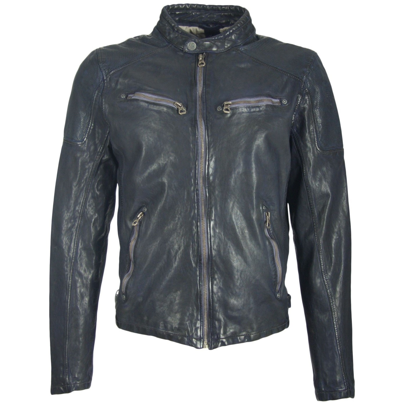 Geaca de Piele Naturala Barbati Gipsy Bleumarin Raik LAROV – IMBRACAMINTE