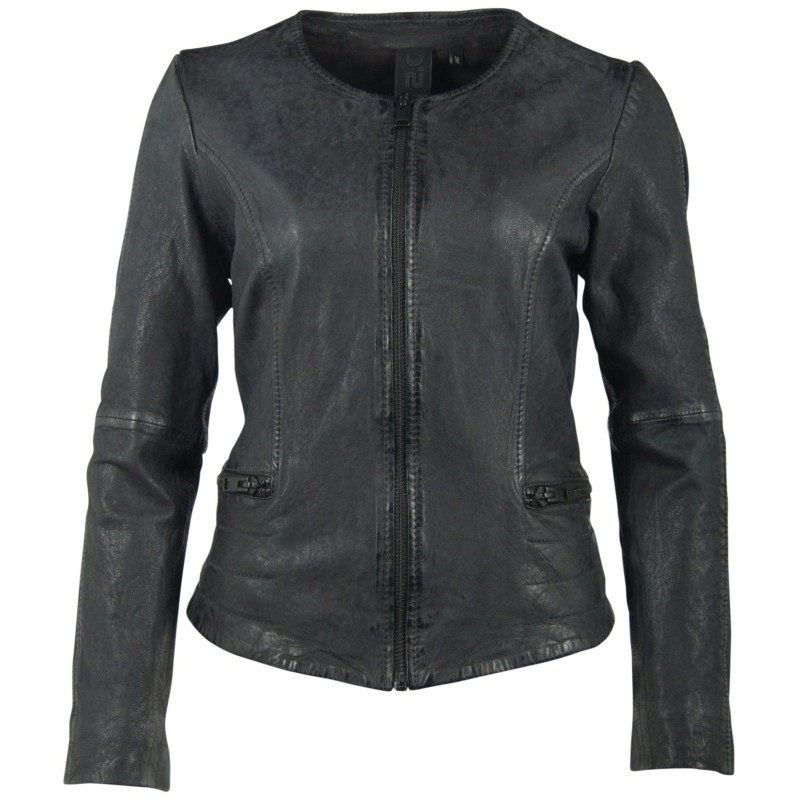 Geaca de Piele Naturala Dama Gipsy Neagra Rain SF LCOUNTV – IMBRACAMINTE