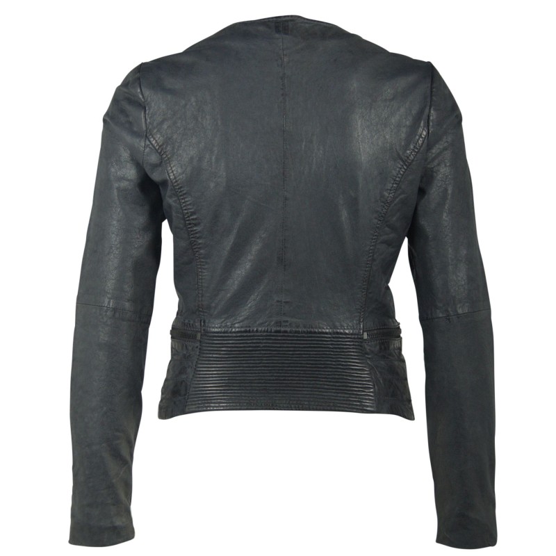 Geaca de Piele Naturala Dama Gipsy Neagra Rain SF LCOUNTV – IMBRACAMINTE