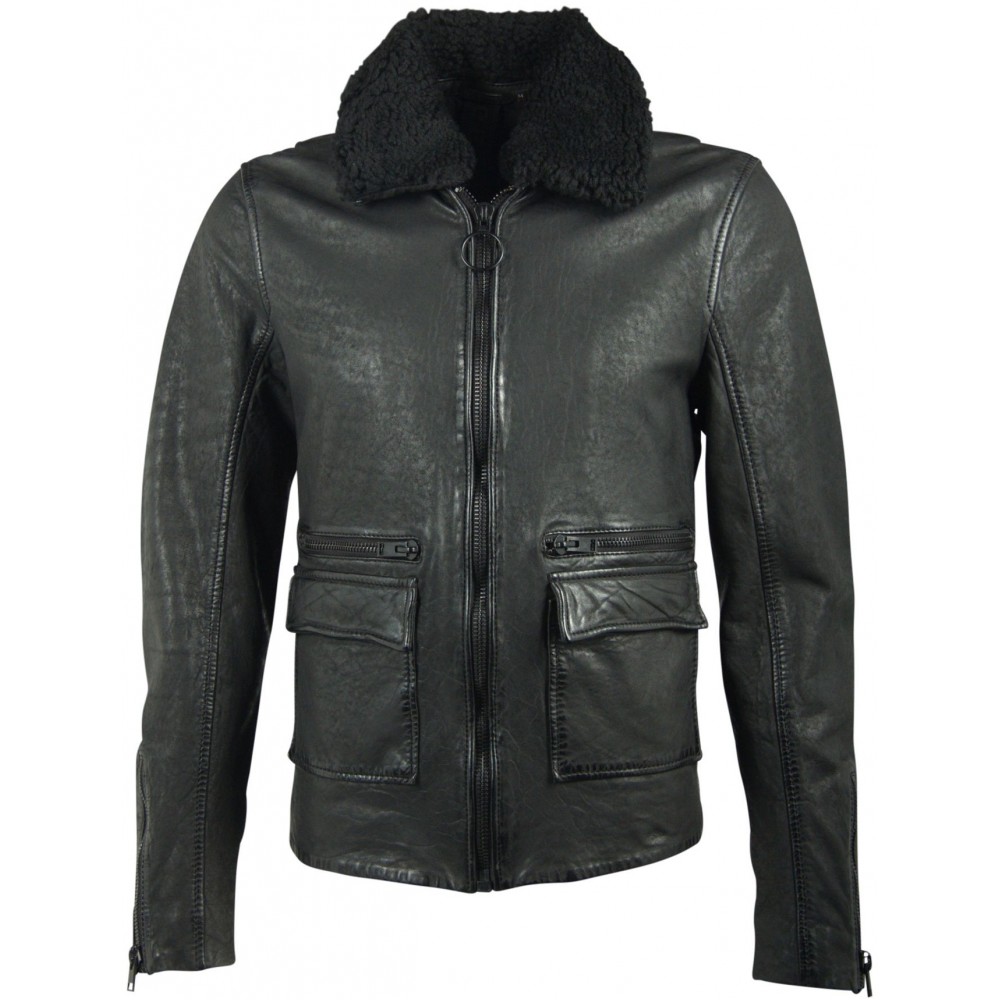 Geaca de Piele Naturala Barbati Gipsy Neagra Ramzey W18 SF NSLCOUNTV Geaca de Piele Naturala Barbati Gipsy Neagra Ramzey W18 SF NSLCOUNTV - readytowear.ro