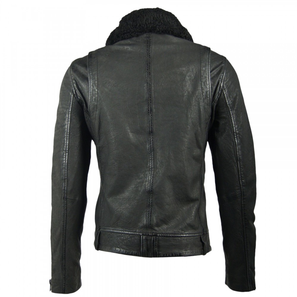Geaca de Piele Naturala Barbati Gipsy Neagra Ramzey W18 SF NSLCOUNTV Geaca de Piele Naturala Barbati Gipsy Neagra Ramzey W18 SF NSLCOUNTV - readytowear.ro