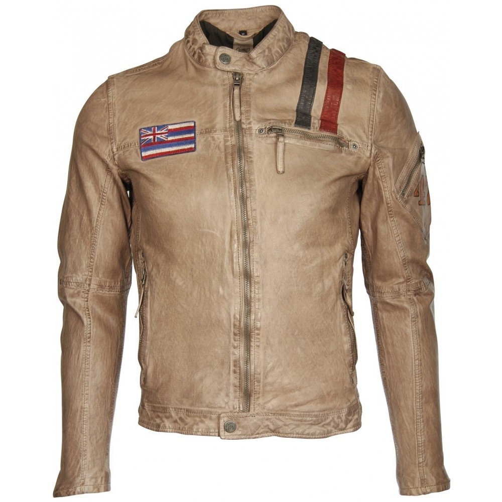 Geaca de Piele Naturala Barbati Gipsy Gri Rap SF LAWOV Geaca de Piele Naturala Barbati Gipsy Gri Rap SF LAWOV - readytowear