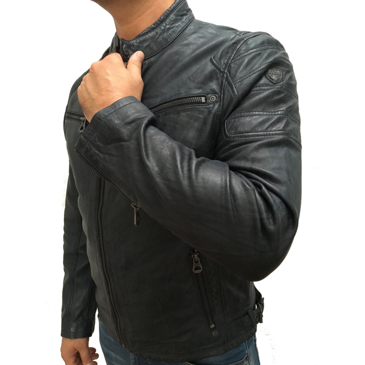 Geaca de Piele Barbati Gipsy Antracit Rick SF LVW – IMBRACAMINTE Geaca de Piele Barbati Gipsy Antracit Rick SF LVW – IMBRACAMINTE