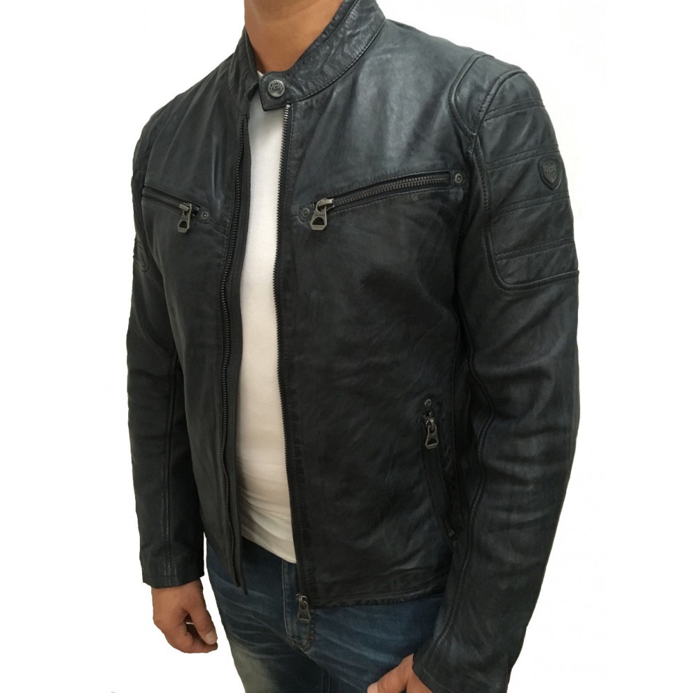 Geaca de Piele Barbati Gipsy Antracit Rick SF LVW Geaca de Piele Barbati Gipsy Antracit Rick SF LVW - readytowear.ro