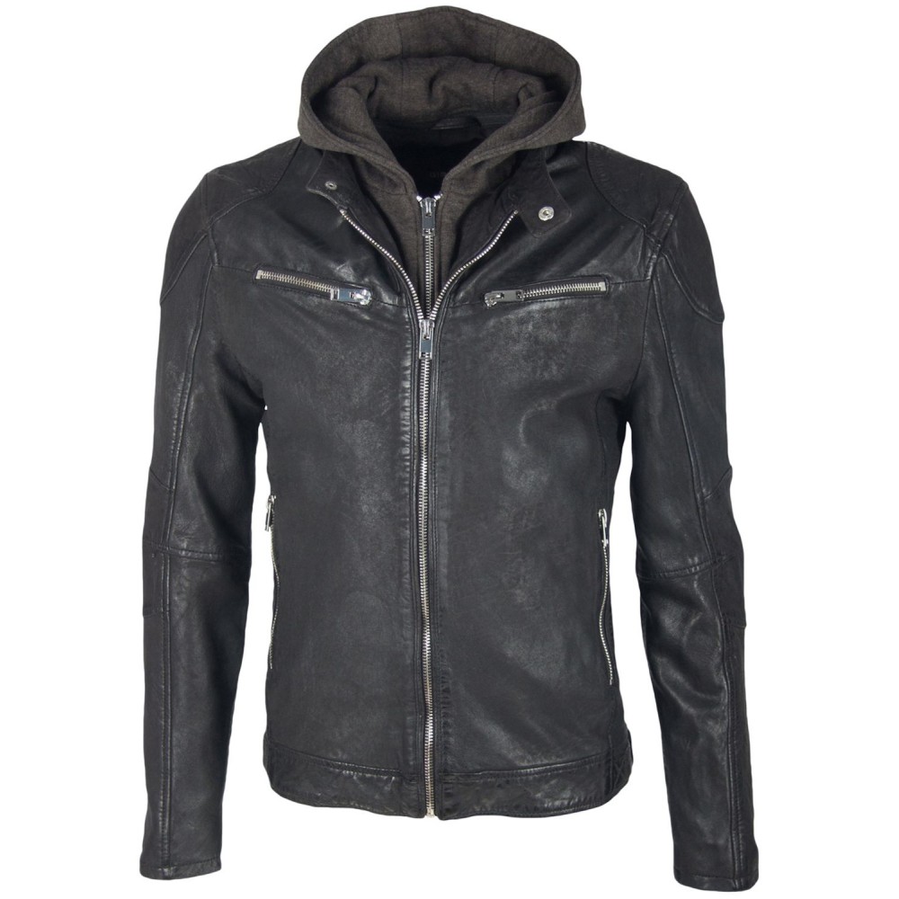 Geaca de Piele Barbati Gipsy Neagra Rico SF LCOUNTV geci de piele - readytowear.ro
