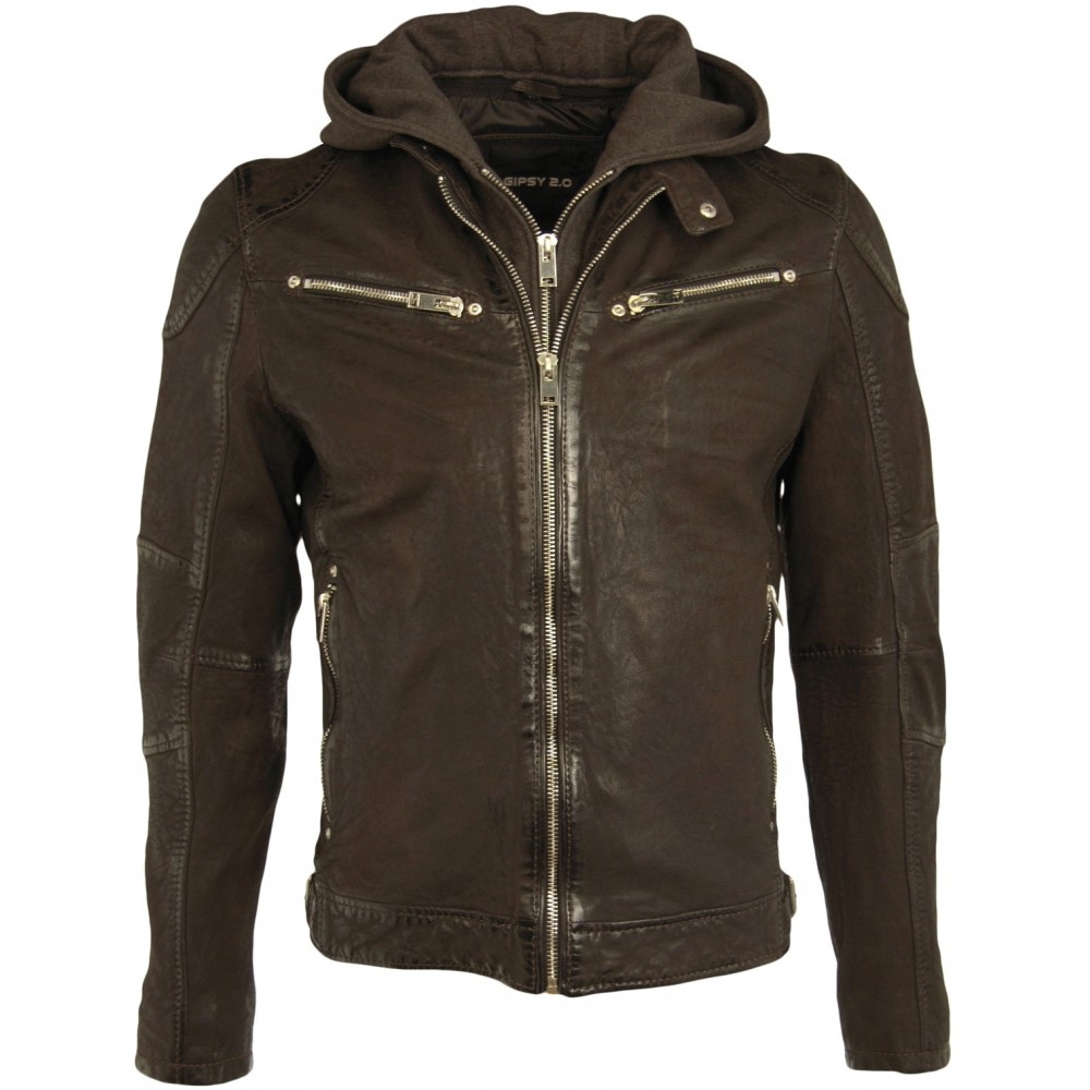 Geaca din Piele Naturala Gipsy Barbati Maro Rico SF LCOUNTV Geaca din Piele Naturala Gipsy Barbati Maro Rico SF LCOUNTV - readytowear