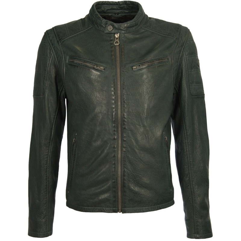 Geaca de Piele Naturala Barbati Gipsy Verde-Kaki Riley 2 NSLBV – IMBRACAMINTE