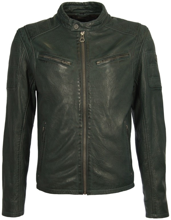 Geaca de Piele Naturala Barbati Gipsy Verde Riley 2 SF NSLBV – Black Friday — fotografia 1