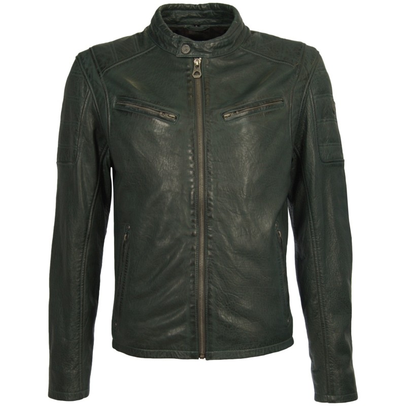 Geaca de Piele Naturala Barbati Gipsy Verde Riley 2 SF NSLBV – Black Friday