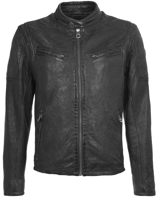 Geaca de Piele Naturala Barbati Gipsy Neagra Riley 2 SF NSLBV – IMBRACAMINTE — fotografia 1